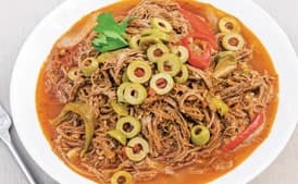 Pulled Flank Steak in Red Wine Sauce (Ropa Vieja)